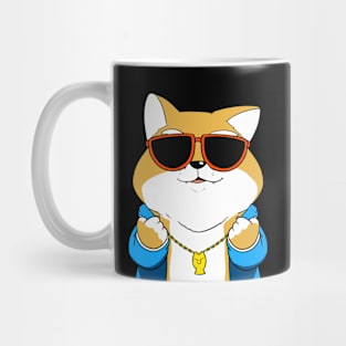 Cool Cat Cartoon with Hoodie Mug